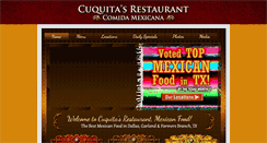 Desktop Screenshot of cuquitasrestaurants.com