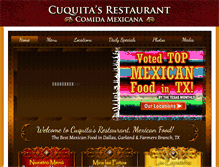 Tablet Screenshot of cuquitasrestaurants.com